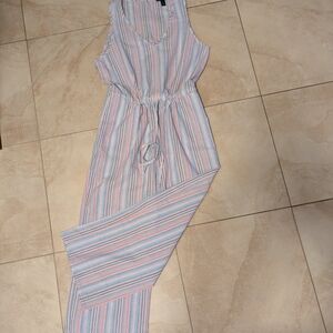 DREW By Anthropologie Soft Pastel Striped Jumpsuit Never Worn!